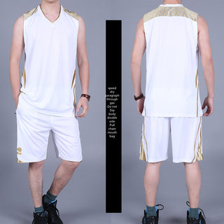 Basketball Sports Suit Men's Summer Casual Wear Sleeveless Thin Vest Running Suit Shorts Sportswear - Phosgene