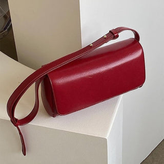 New Retro Wine Red Underarm Bag Phosgene