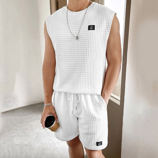 Men's Sport Suit Suit Sleeveless Tank Top Shorts Two-piece Set Phosgene