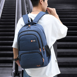 Backpack Men's Large Capacity Outdoor Casual Computer Business Schoolbag Junior High School Students - Phosgene