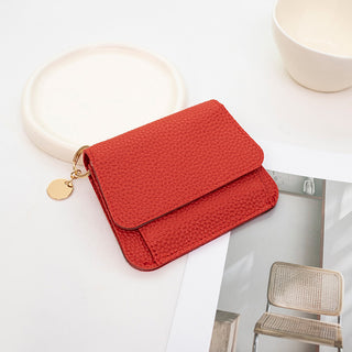 Women's Short Chic Multiple Card Slots Magnetic Snap Wallet Phosgene