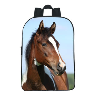 12-inch Digital Printing Animal Horse Backpack Phosgene