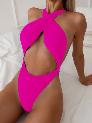 One-piece Bikini Hot Girl Neck Tight Women - Phosgene