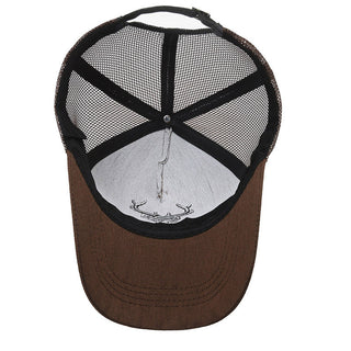 Deer Head Rear Mesh Tall Crown Baseball Cap Men's Summer Breathable - Phosgene