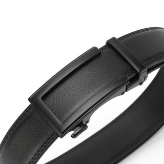 Men's Two-layer Leather Automatic Buckle Cowhide Real Business Casual Belt - Phosgene