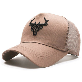 Deer Head Rear Mesh Tall Crown Baseball Cap Men's Summer Breathable - Phosgene