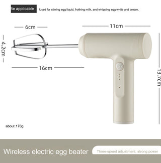 Wireless Mini Cream Blender Handheld Electric Whisk Household - Phosgene