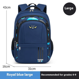 Simple Waterproof Multi-compartment Large Capacity Backpack - Phosgene