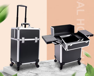 Large-capacity Make-up And Make-up Artist Trolley Storage Toolbox Phosgene