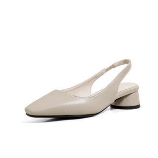 Pointed Toe Slingback Baotou Simple Low Heel Women's Shoes - Phosgene