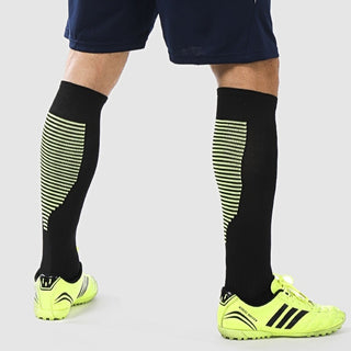 Thin Soccer Socks Men's Breathable Training Sports Children's Striped Over The Knee - Phosgene