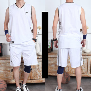 Basketball Sports Suit Men's Summer Casual Wear Sleeveless Thin Vest Running Suit Shorts Sportswear - Phosgene