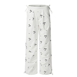 Full Printed Bowknot Baggy Pants Men And Women Phosgene