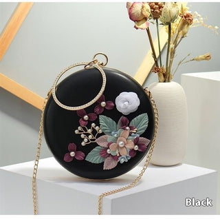 Cross-border Flower Dinner Stylish Round Banquet Handbag - Phosgene