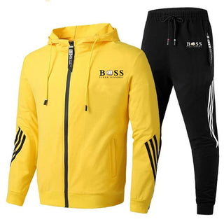 Sports Two-piece Men's Sweater Set Hoodie Phosgene