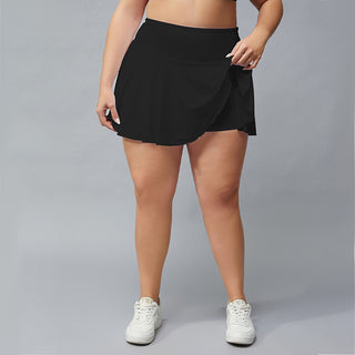 Plus Size Fitness Shorts Women's Anti-exposure Outdoor Tennis Skirt - Phosgene