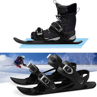 Mini Ski Skates Portable Short Skiboard Adjustable Skates Shoes For Snow - Phosgene