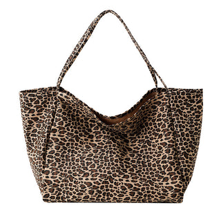 Leopard-print Shoulder Idle Style Leisure Shopping Bag - Phosgene