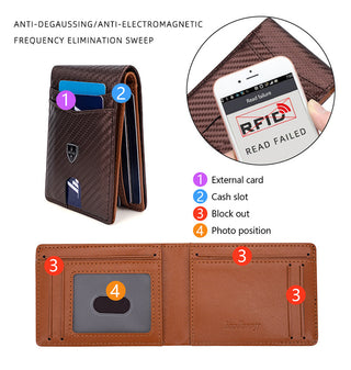 New Men's Wallet Short And Simple Two Fold - Phosgene