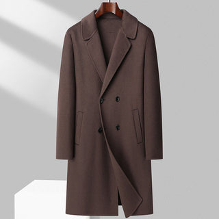 Winter Double-sided Woolen Coat Men's Mid-length Wool Casual Thickening Woolen Coat - Phosgene