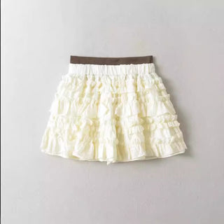 New Women's American Cream Stitching Secret Exam Skirt - Phosgene