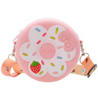 Silicone Children's Change Portable Crossbody Fruit Donut Shoulder Bag - Phosgene