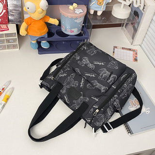 Bear Print Large Capacity Multi-Pocket Tote Bag Shoulder Bag Crossbody Lightweight For Going Out Handbag - Phosgene