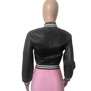 Autumn Women's Windproof Leather Jacket - Phosgene