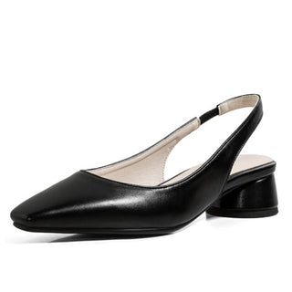 Pointed Toe Slingback Baotou Simple Low Heel Women's Shoes - Phosgene