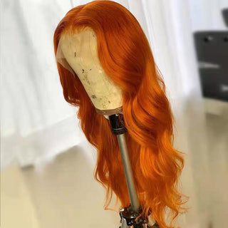 European And American Dark Orange Wig Hair Set Smooth Hair - Phosgene