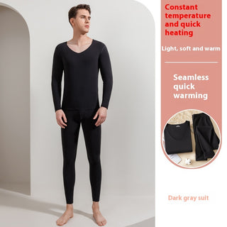 Double-sided Brushed Seamless Thermal Underwear Men's Women's Suit - Phosgene