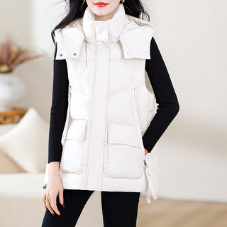 Loose Outer Wear Stand-up Collar Waistcoat Thick Coat - Phosgene