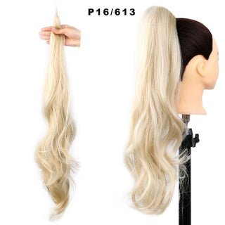 Women's High Ponytail Wig Winding Big Wave Long Curly Hair - Phosgene