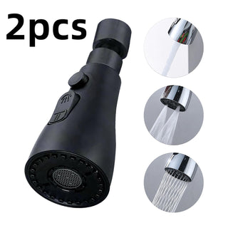 Universal Pressurized Faucet Sprayer Anti-splash 360 Degree Rotating Water Tap Three Stall Water Saving Faucet Nozzle Adapter - Phosgene