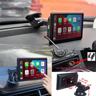 Portable IPS Car Smart Screen Wireless Projection Screen Carplay Android AUTO - Phosgene