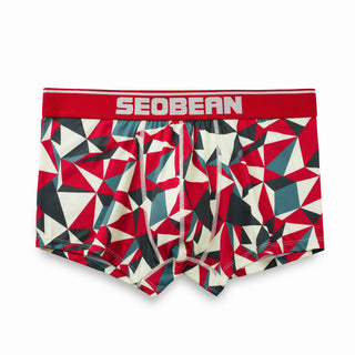 Fashion Geometry Pattern U Convex Boxers - Phosgene