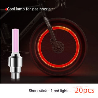 Neon Lights Tyre Wheel Valve Cap Light LED Car Tire Valve Caps Air Cover Tire Rim Valve Wheel Stem Cap Bike Light - Phosgene