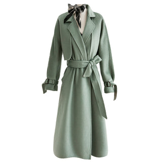 Double-sided Cashmere Coat Suit Women's Medium Length Lace-up - Phosgene