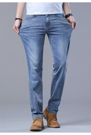 Summer Straight Loose Ice Silk Thin Jeans Phosgene