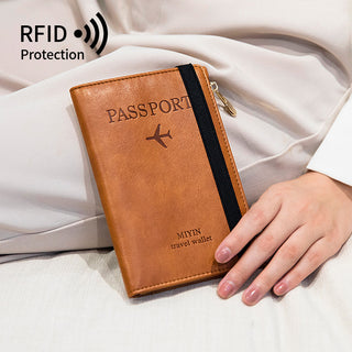 Multifunctional Passport Document Bag Ultra-thin RFID Passport Wallet - Phosgene