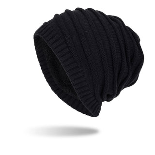 Men's Plush Sweater Hat Outdoor Warm Knit Ear Guards - Phosgene