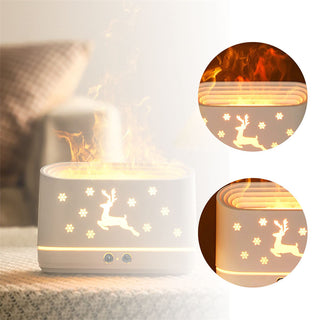 Elk Flame Humidifier Diffuser Mute Household Atmosphere Lamp Christmas Home Decorations - Phosgene