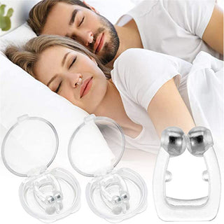 Silicone Magnetic Anti Snore Stop Snoring Nose Clip Sleep Tray Sleeping Aid Apnea Guard Night Device - Phosgene