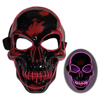 Halloween Skeleton Mask LED Glow Scary Mask - Phosgene