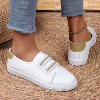 White Shoes Casual Versatile Slip-on Lazy Low-cut Flat - Phosgene