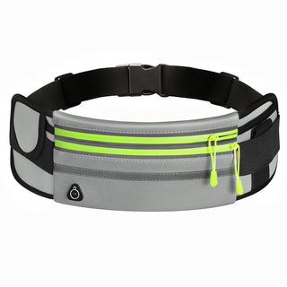 Double Zippers Waist Bags Waterproof Sports Running Fanny Pack - Phosgene