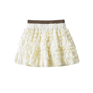 New Women's American Cream Stitching Secret Exam Skirt - Phosgene