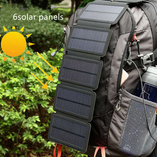 Outdoor Folding Solar Panel Charger Portable 5V 2.1A USB Output Devices Camp Hiking Backpack Travel Power Supply For Smartphones - Phosgene