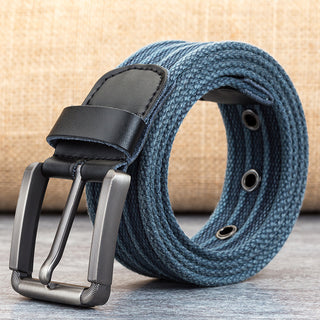 Men's Pin Buckle Polyester Woven Pants Canvas Belt - Phosgene