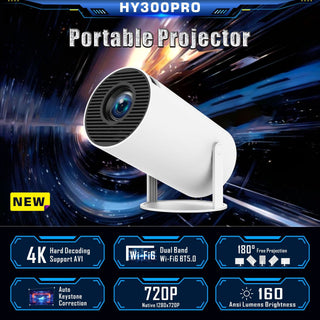 HY300 Pro Projector Home Theater Entertainment Portable Small Projector - Phosgene